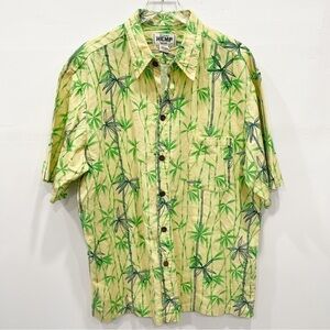 Vintage Island Hemp Wear Short Sleeve Hawaiian Button Down Shirt XL